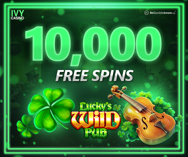 We've just dropped 10,000 FREE SPINS into the accounts of 320 lucky Ivy Casino Players! To see if you've won the top prize of 200 FREE SPINS, launch Lucky's Wild Pub today.