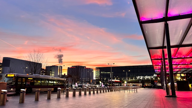 A photo of the exterior of Terminal 3 at Heathrow Airport.