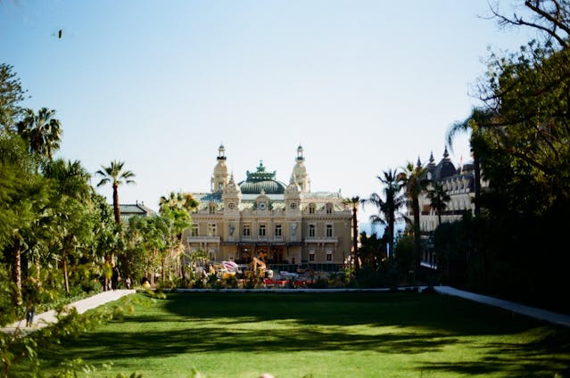 An image of the Monte Carlo Casino in Monaco.