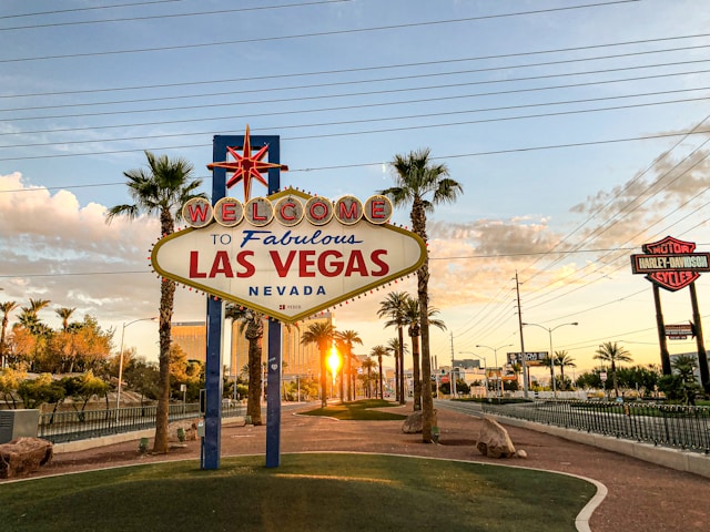 A photo of the 'Welcome To Fabulous Las Vegas' sign.