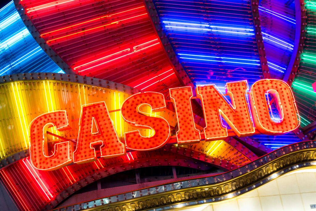 Neon casino sign.